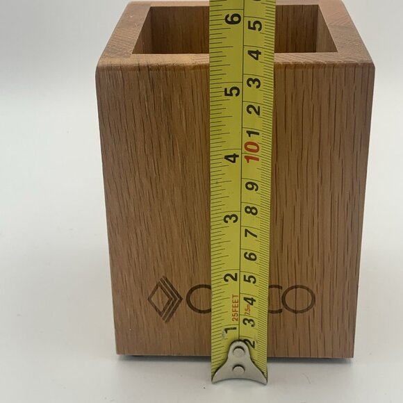 CUTCO Wooden Utensil / Spoon Tool Holder Box Storage 4x4x5” - Picture 6 of 7